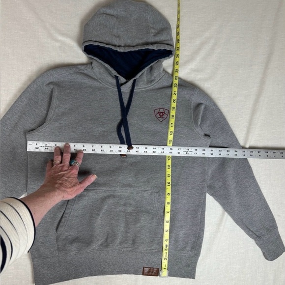 Ariat Chimayo Collection Thunderbird Hoodie Gray Centinela Arts Womens M - Picture 7 of 7